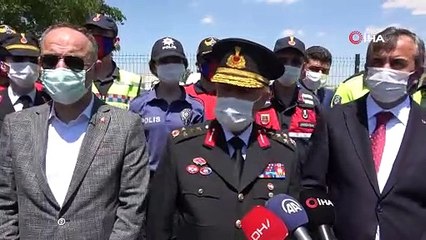 Jandarma Genel Komutanı Orgeneral Çetin trafik denetimine katıldı