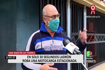 SMP: Sujeto roba una motocarga estacionada en sólo 30 segundos