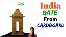 India Gate Model with Cardboard | Independence Day Craft Ideas for School | Cardboard Craft Ideas | DIY Cardboard India Gate