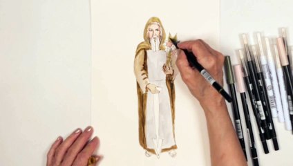 Saint Fiacre Patron of Gardening Live Drawing & Narrated Prayers