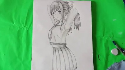 How to draw a beautiful and stylish girl _ Pallavi Drawing Academy _