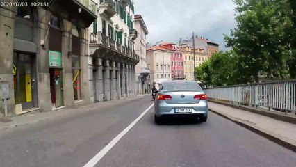 Action Cam COOAU CU-SPCO2【4K】(2160p 30fps) Fast Motion (x6) - #05 Driving to Trieste - Italy - 2020-07-01