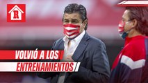 Luis Fernando Tena volvió a los entrenamientos de Chivas