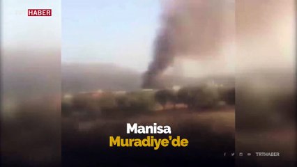 Manisa'da bir geri dönüşüm tesisinde yangın çıktı