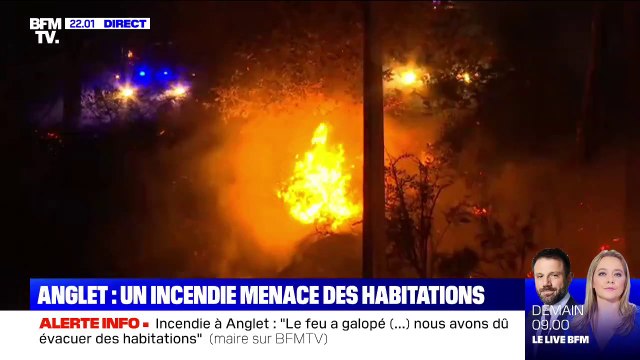 Incendie à Anglet: difficile à maîtriser, le feu menace des habitations