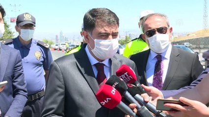 Ankara Valisi Şahin yol kontrol noktasındaki denetimleri inceledi - ANKARA