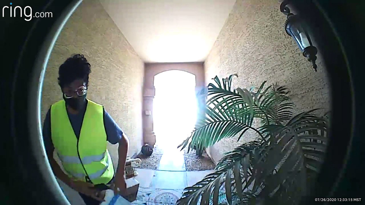 Delivery Driver Wipes Boogers onto a Package