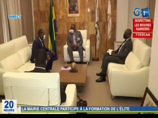 RTG - Entretien entre le Ministre de l’éducation nationale Patrick Mouguiama et le maire de Libreville Léandre Nzué