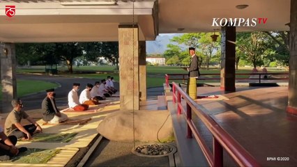 Momen Salat Idul Adha Presiden Jokowi di Halaman Wisma Bayurini
