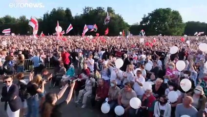 Ellenzéki tömegdemonstráció Minszkben