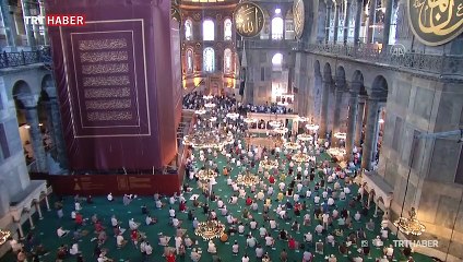 Ayasofya Camii'nde 86 yıl sonra ilk bayram namazı