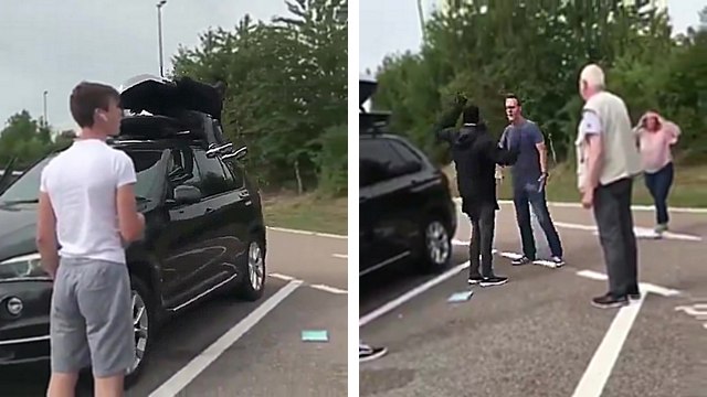 Des touristes anglais découvrent deux migrants cachés dans leur coffre de toit