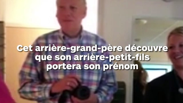 Un arrière-grand-père découvre ému le prénom de son arrière-petit-fils