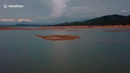 Ancient town that was sunken by new dam reappears during drought in the Philippines