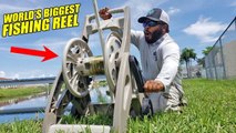 DIY HOSE CADDY REEL World's BIGGEST Fishing Rod