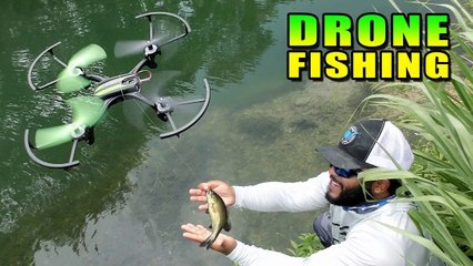 Catching Fish on a Drone Fishing Challenge