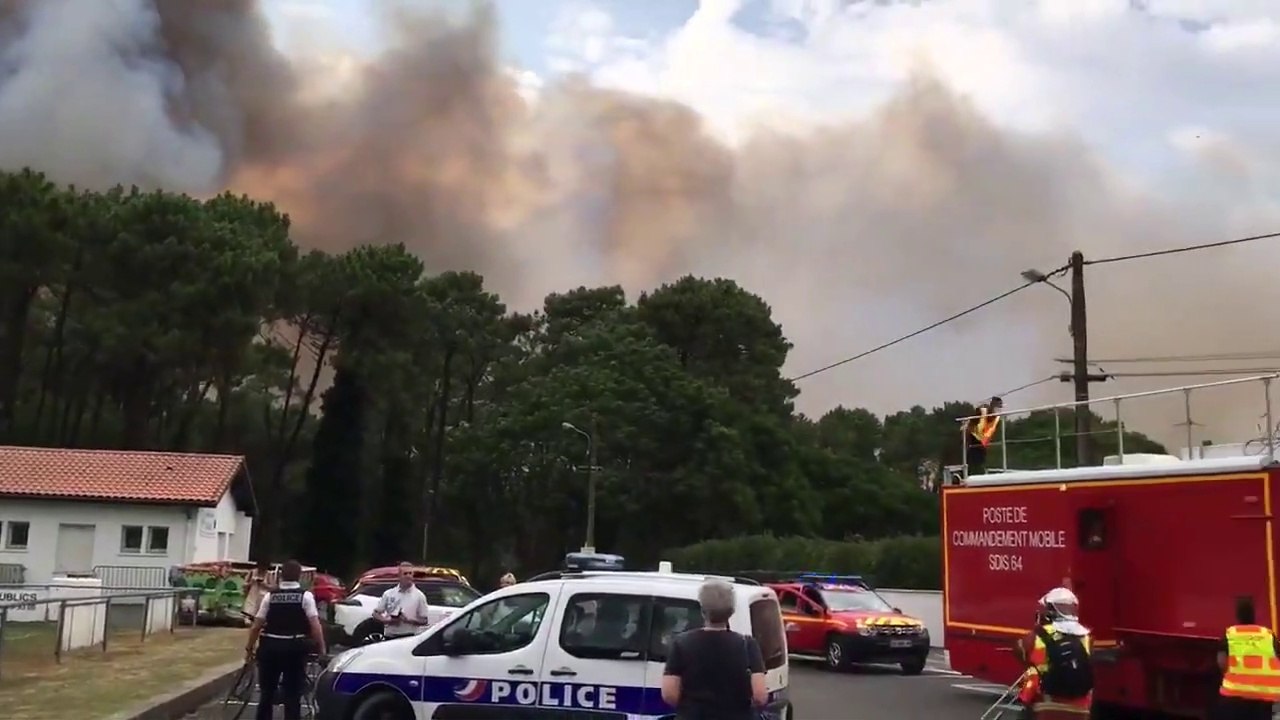 Gros incendie à Anglet, Pyrénées Atlantiques ! 30 Juillet 2020