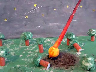 Stopmotion - explosion météorite