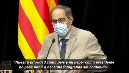 Torra: "Mi deber no pasa por ir a hacerme fotografías sin contenido"