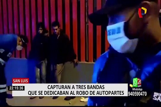San Luis: Capturan a tres bandas que se dedicaban al robo de autopartes