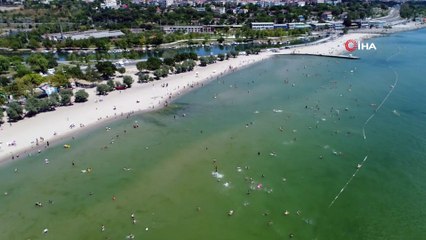 Menekşe Plajı’nda bayram yoğunluğu