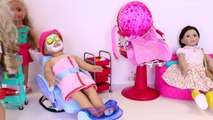American Girl Doll Spa Chair & Hair Cut Shop Toys!