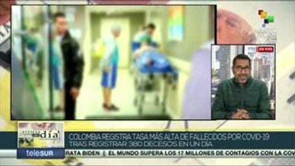 Colombia registra cifra más alta de muertes en un día por COVID-19