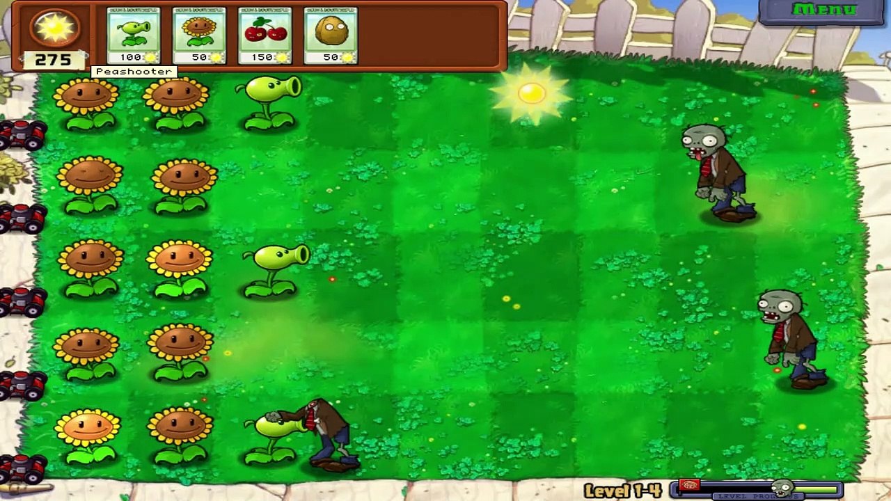 Getting Shovel - Adventure - Level 1-4 - Plants Vs Zombies