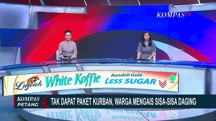 Warga Mengais Sisa Daging Qurban di Mapolresta Solo