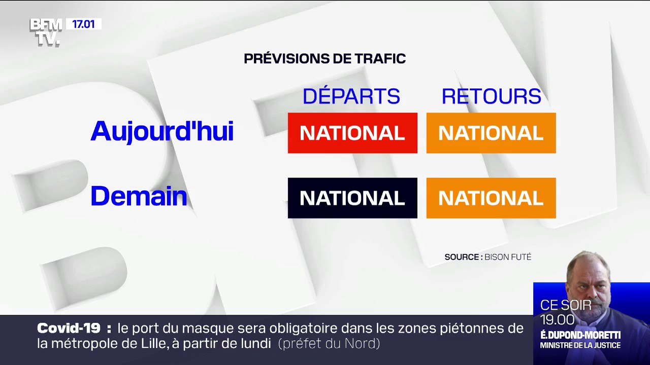 Trafic: dans le sens des départs, Bison Futé vo...
