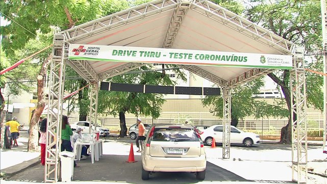 Serviço de drive-thru de testagem da Covid-19 do HGF completa 3 mil exames