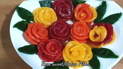 Rose shape Mithai_Raksha Bandhan special Recipe_ No mawa recipe-khoya_Bengali sweet Gulap Pitha