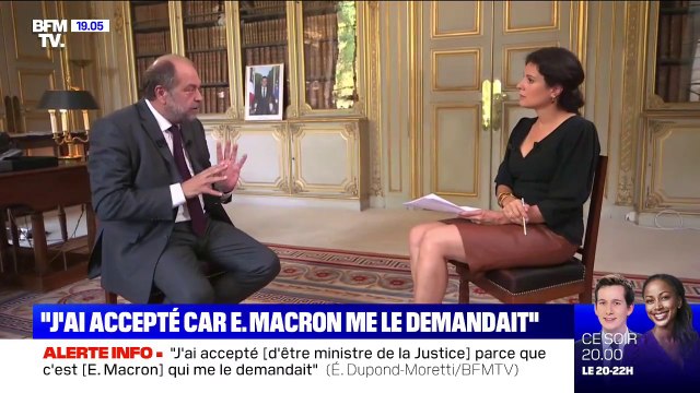 Éric Dupond-Moretti: Je veux être jugé sur ce que je vais faire