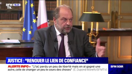 Éric Dupond-Moretti: "Les procès ne se font ni sur les réseaux sociaux, ni sur les chaînes d’info en continu, ni dans la rue"