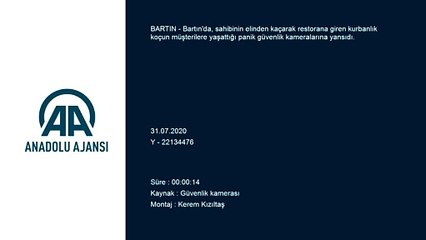 Sahibinin elinden kaçan kurbanlık koçun restorana girme anı kamerada - BARTIN