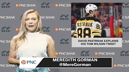 David Pastrnak Explains Tom Wilson Tweet
