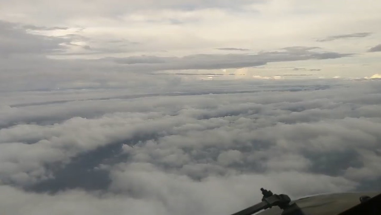 NOAA plane flies over Hurricane Isaias