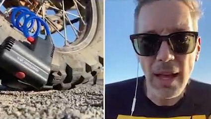 Motorcyclist Creates Catchy Song About His Flat Tire Blues