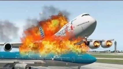 Big plane crash happened by tow flights and VIP sector demeged