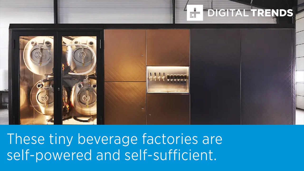 These tiny beverage factories are self-powered...
