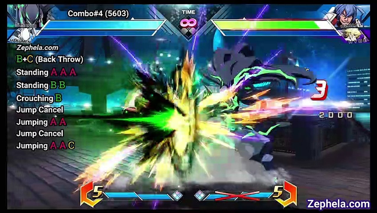 BBTAG SUSANOO BEST BASIC COMBOS - EASY TO READ INPUTS - EASY TO ADVANCE - BY ZEPHELA