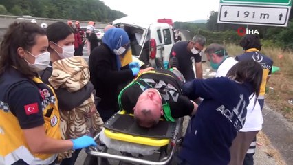 TEM’de zincirleme trafik kazası: 8 yaralı