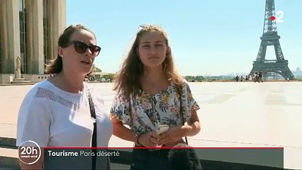 Download Video: Coronavirus - Paris déserté par les parisiens en cette période estivale et sans touristes étrangers, fait sombrer dans la crise les hôteliers et les boutiques