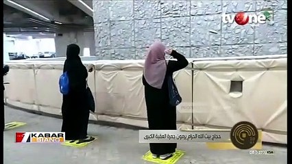 Lempar Jumroh di Hari Kedua, Jemaah Tetap Lakukan Jaga Jarak