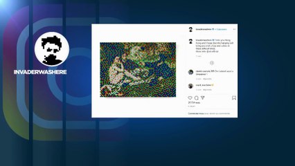 L'artiste Invader expose à Hong Kong en proie aux troubles