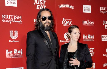 Russell's slow life: Russell and Laura Brand are 'enjoying a slower pace of living'