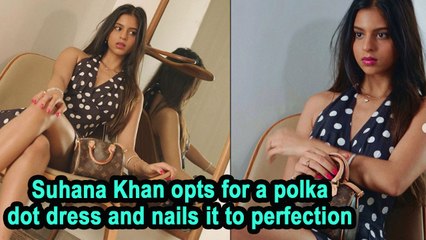 Suhana Khan opts for a polka dot dress and nails it to perfection
