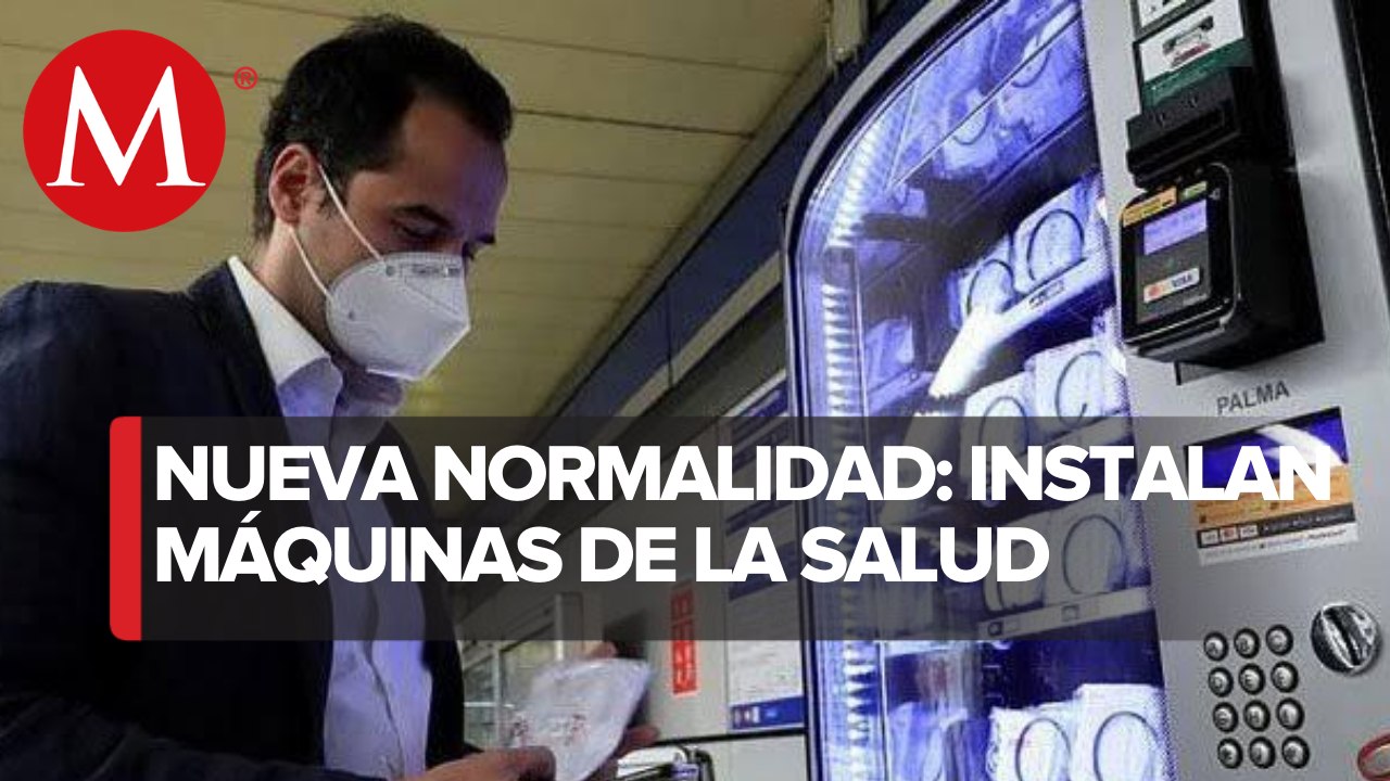 Instalan máquinas expendedoras de cubrebocas