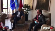 Report TV -Leli pret Soreca-n në bashkinë e Vlorës, ambasadori i BE: Vlora një qytet ndërkombëtar
