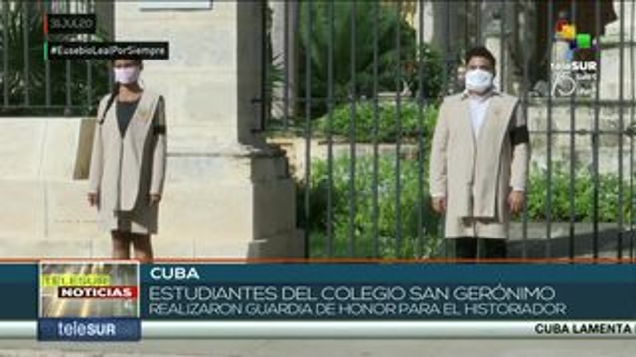 Cubanos rinden homenaje al historiador Eusebio Leal